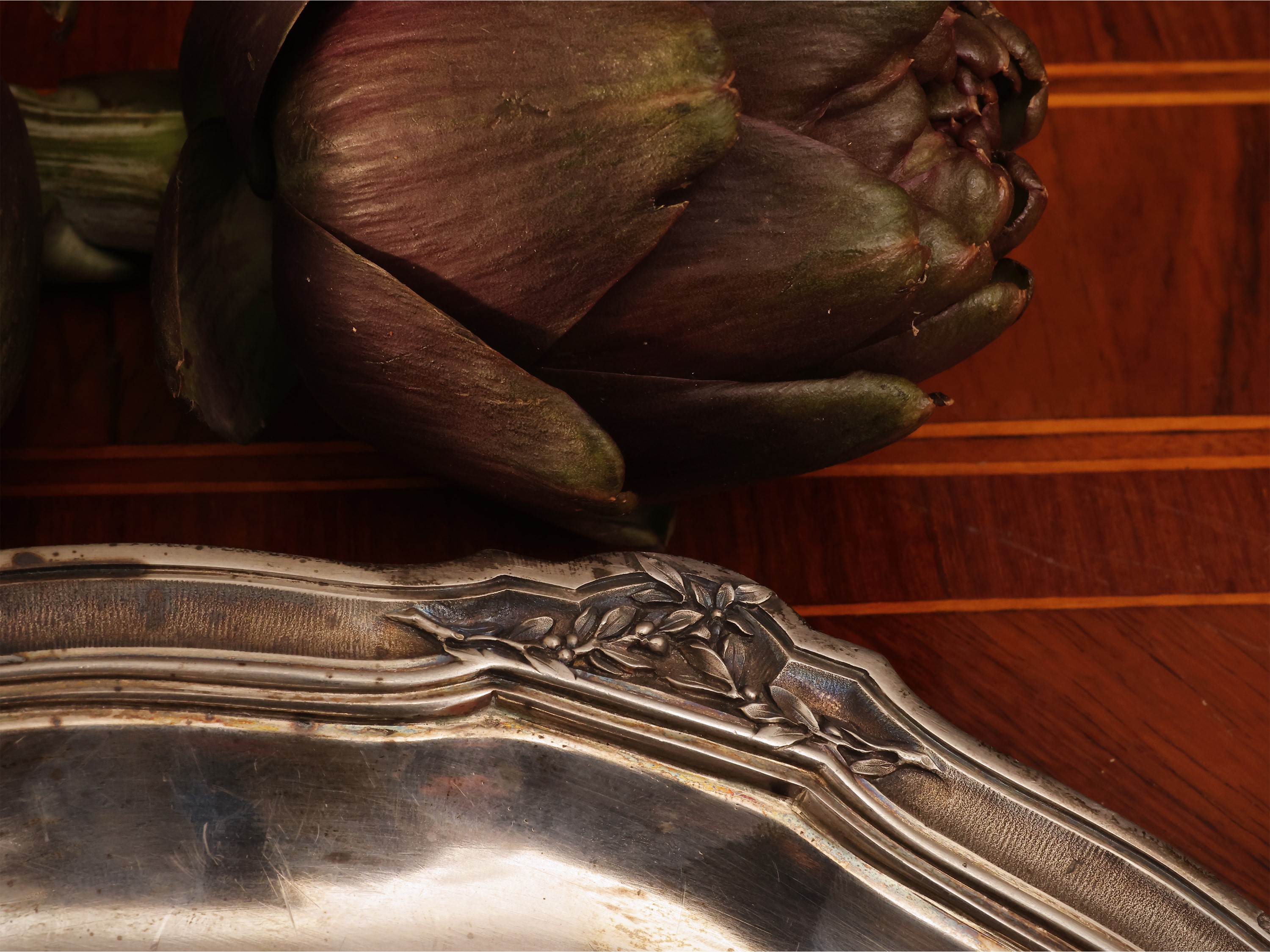 Coppia di vassoi in argento 950