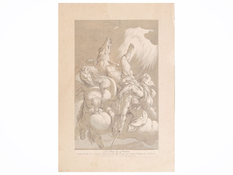 Nicola le Sueur - La caduta di Fetonte, xilografia