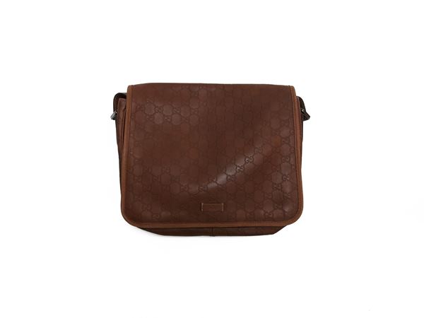 Gucci - Cartella in pelle Guccissima nocciola