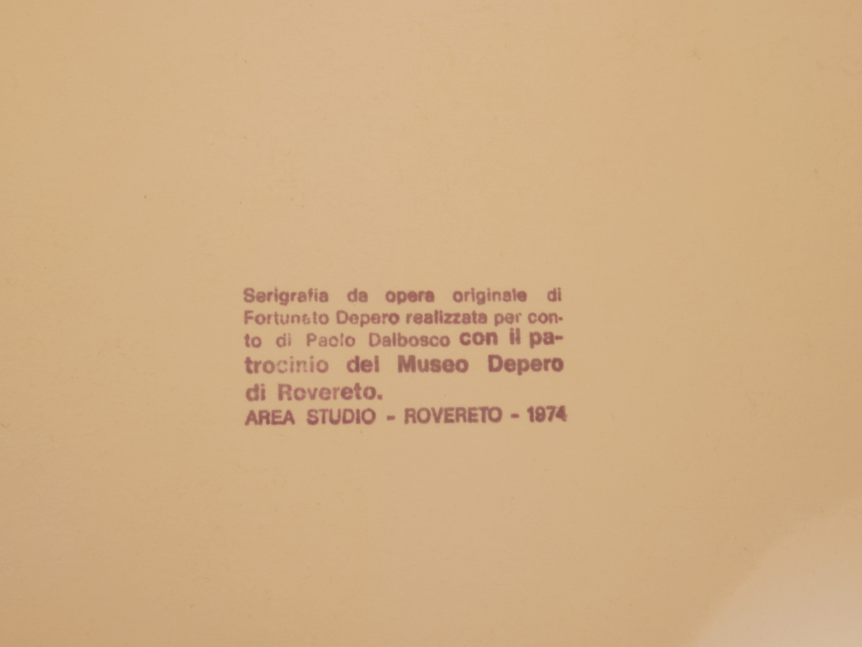 Da Fortunato Depero, Doppio ritratto di Marinetti 1974