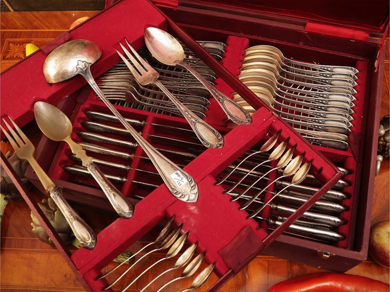 Servizio di posate in argento, Clementi Bologna