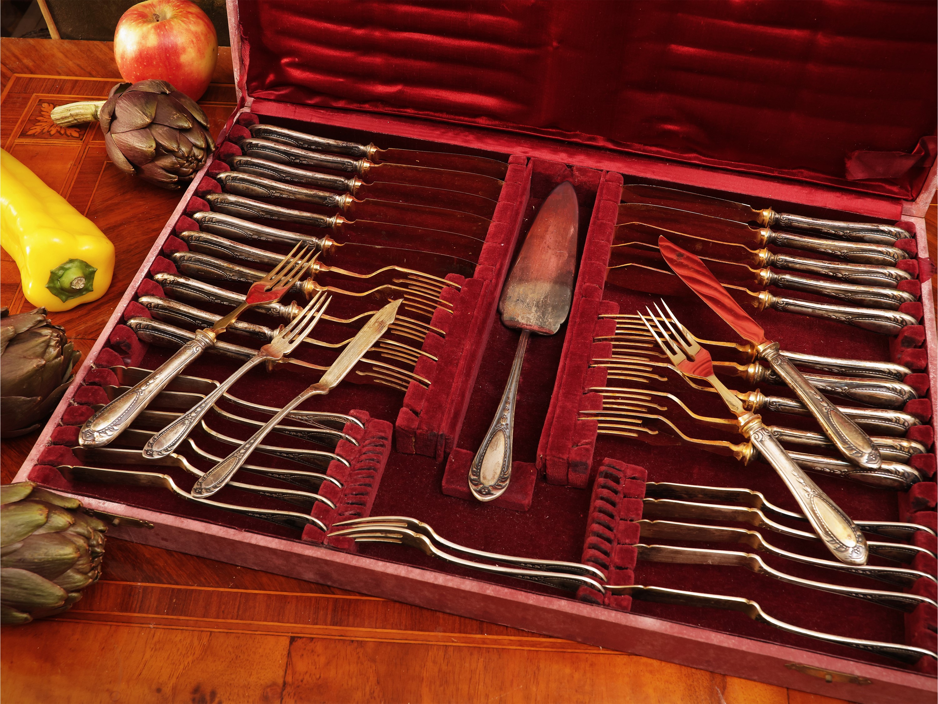 Servizio di posate in argento, Clementi Bologna