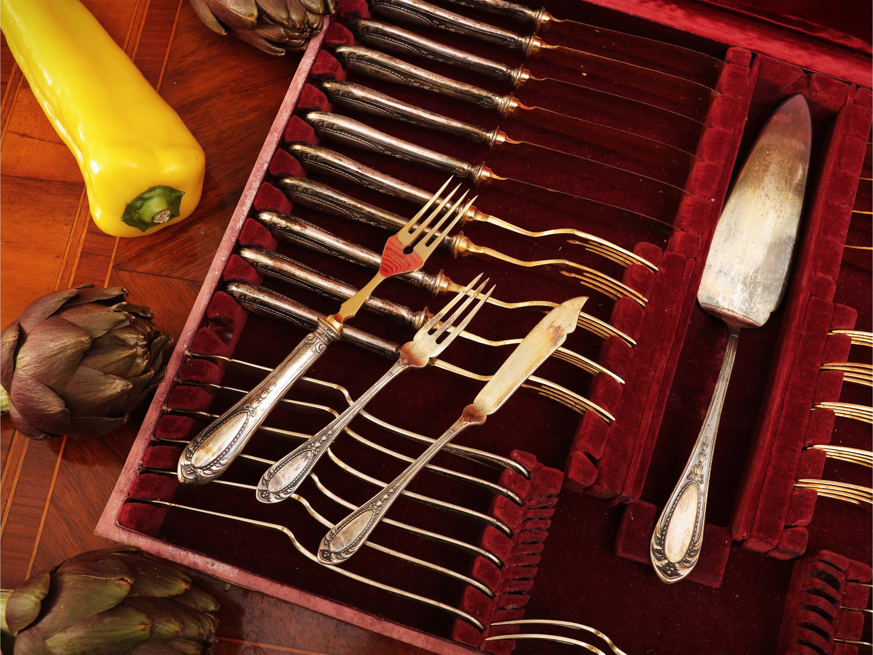 Servizio di posate in argento, Clementi Bologna