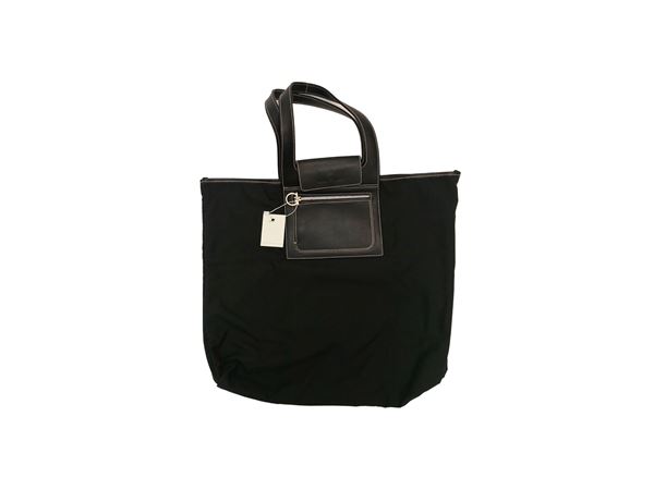 Salvatore Ferragamo - Travel shopper in nylon and black leather