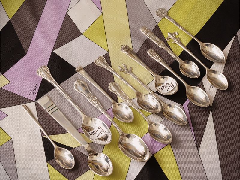 Raccolta di cucchiaini in argento sterling messicano