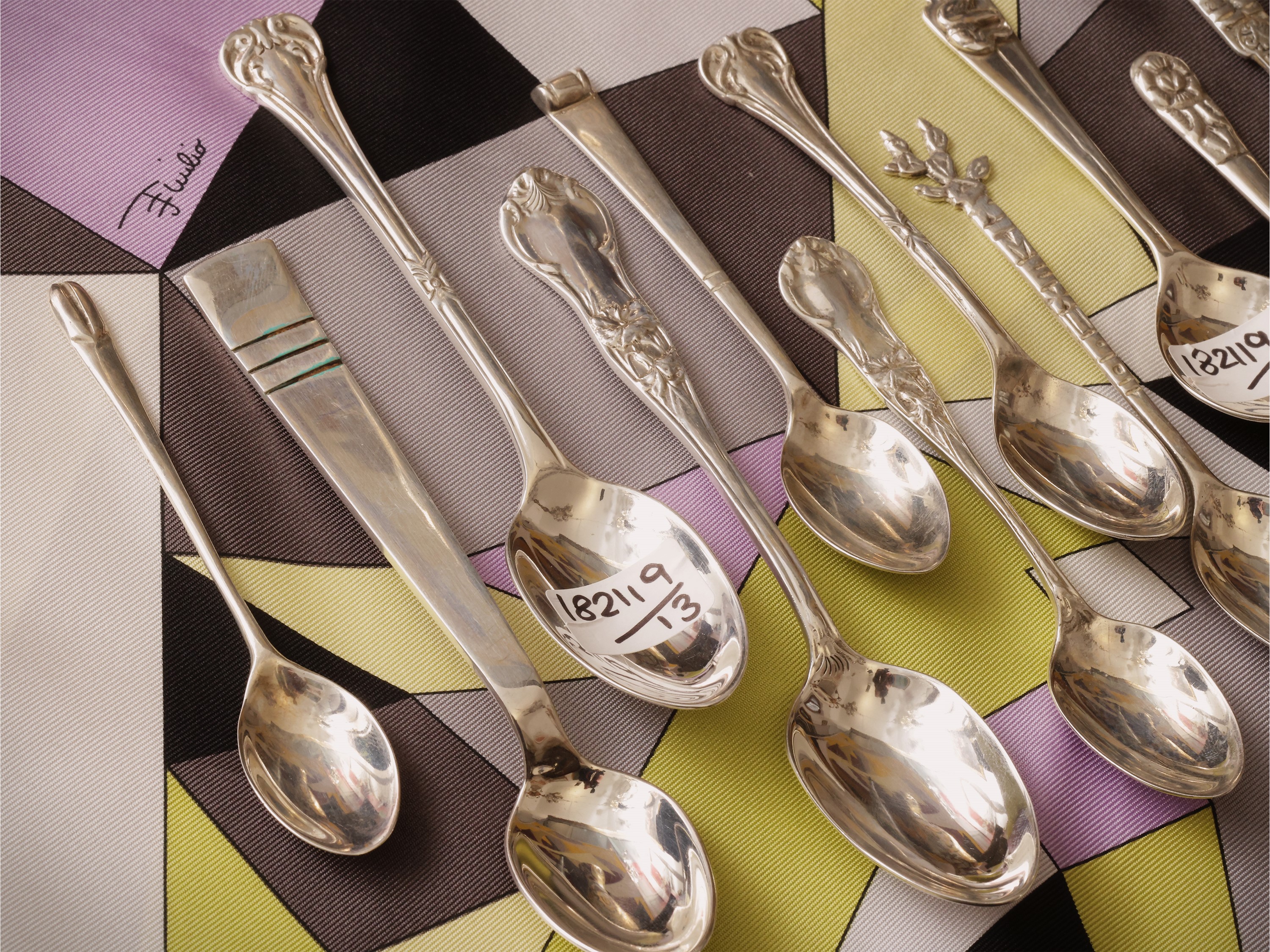 Raccolta di cucchiaini in argento sterling messicano