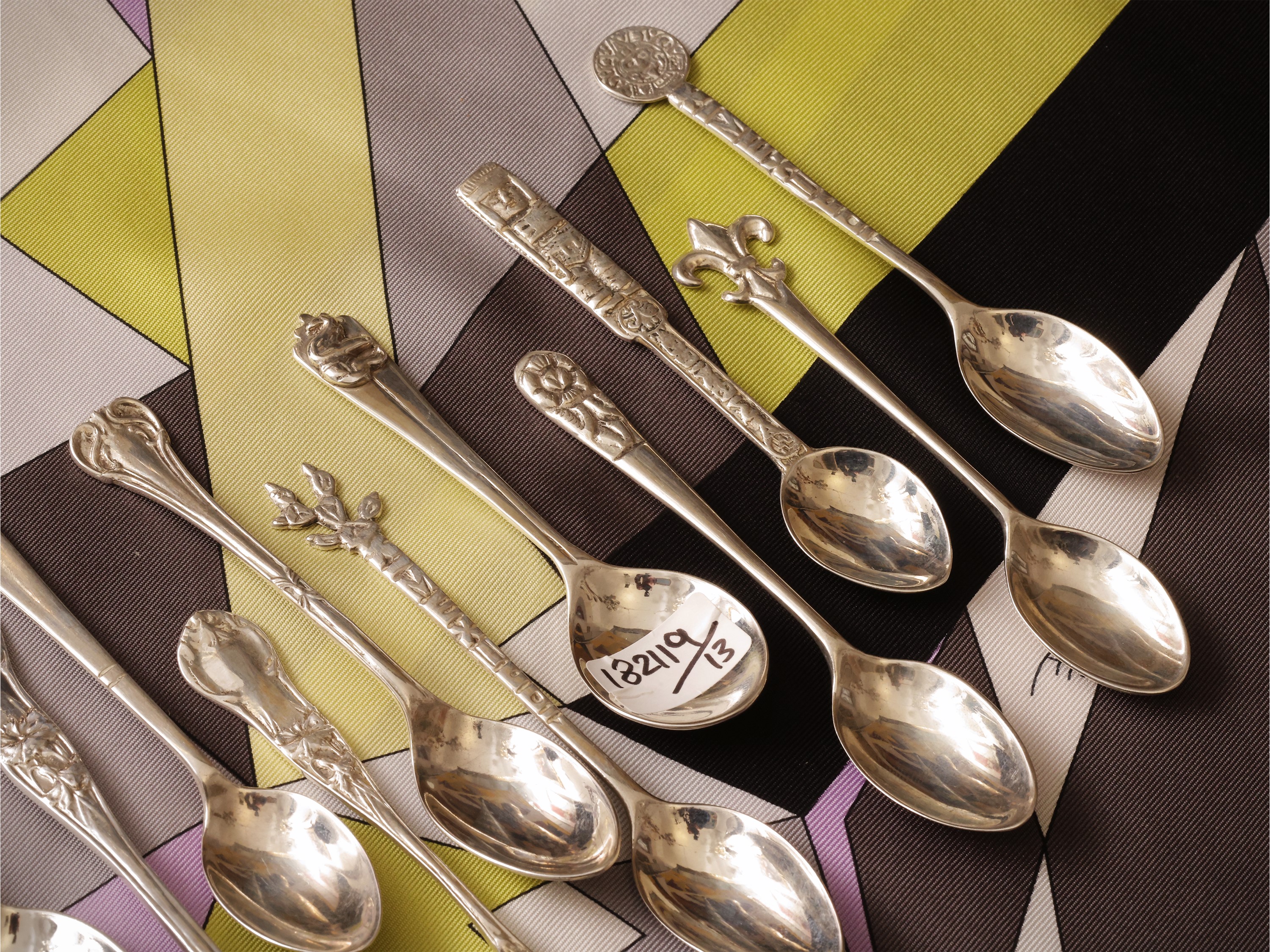 Raccolta di cucchiaini in argento sterling messicano