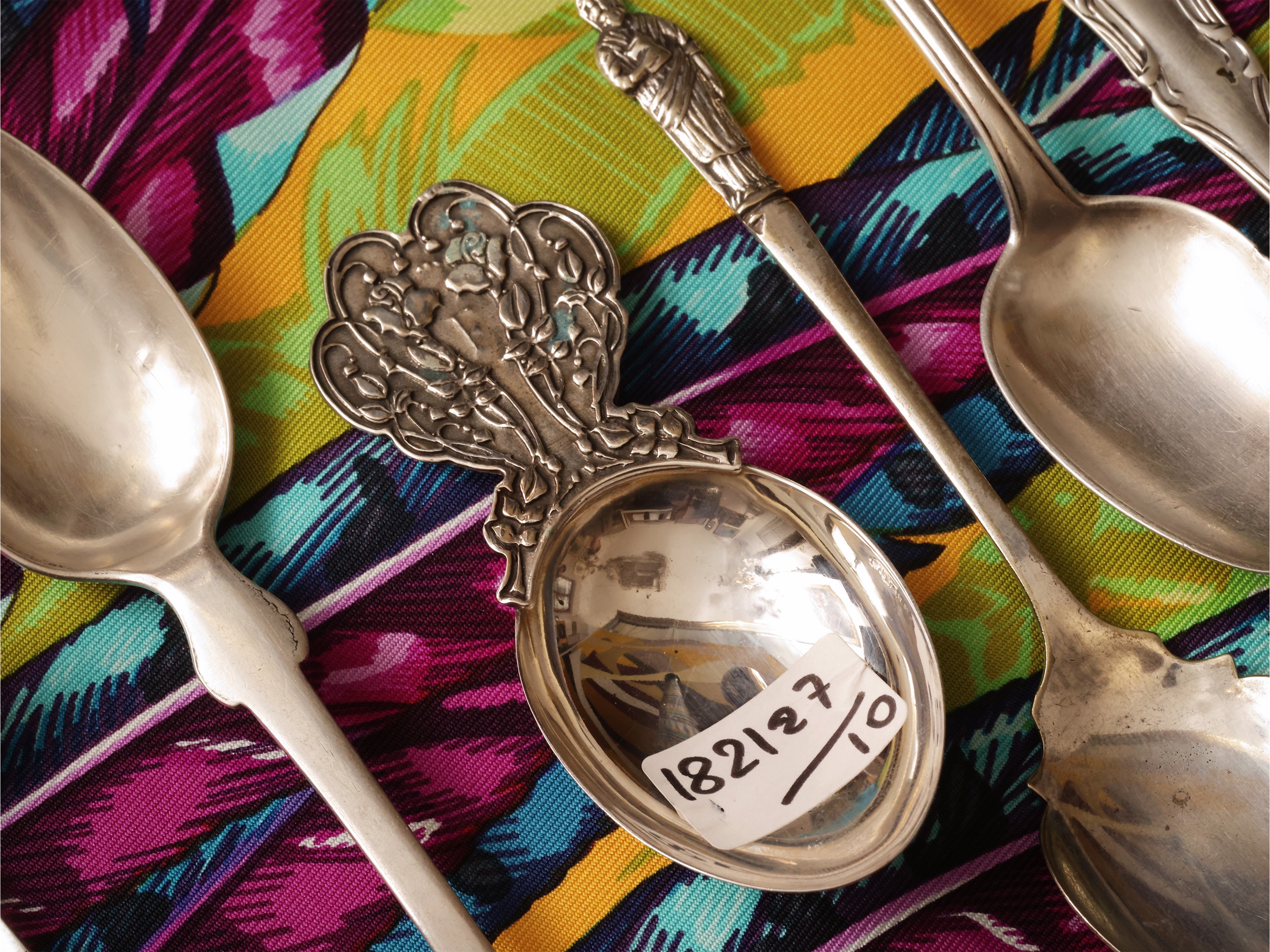 Raccolta di cucchiaini in argento d'epoca