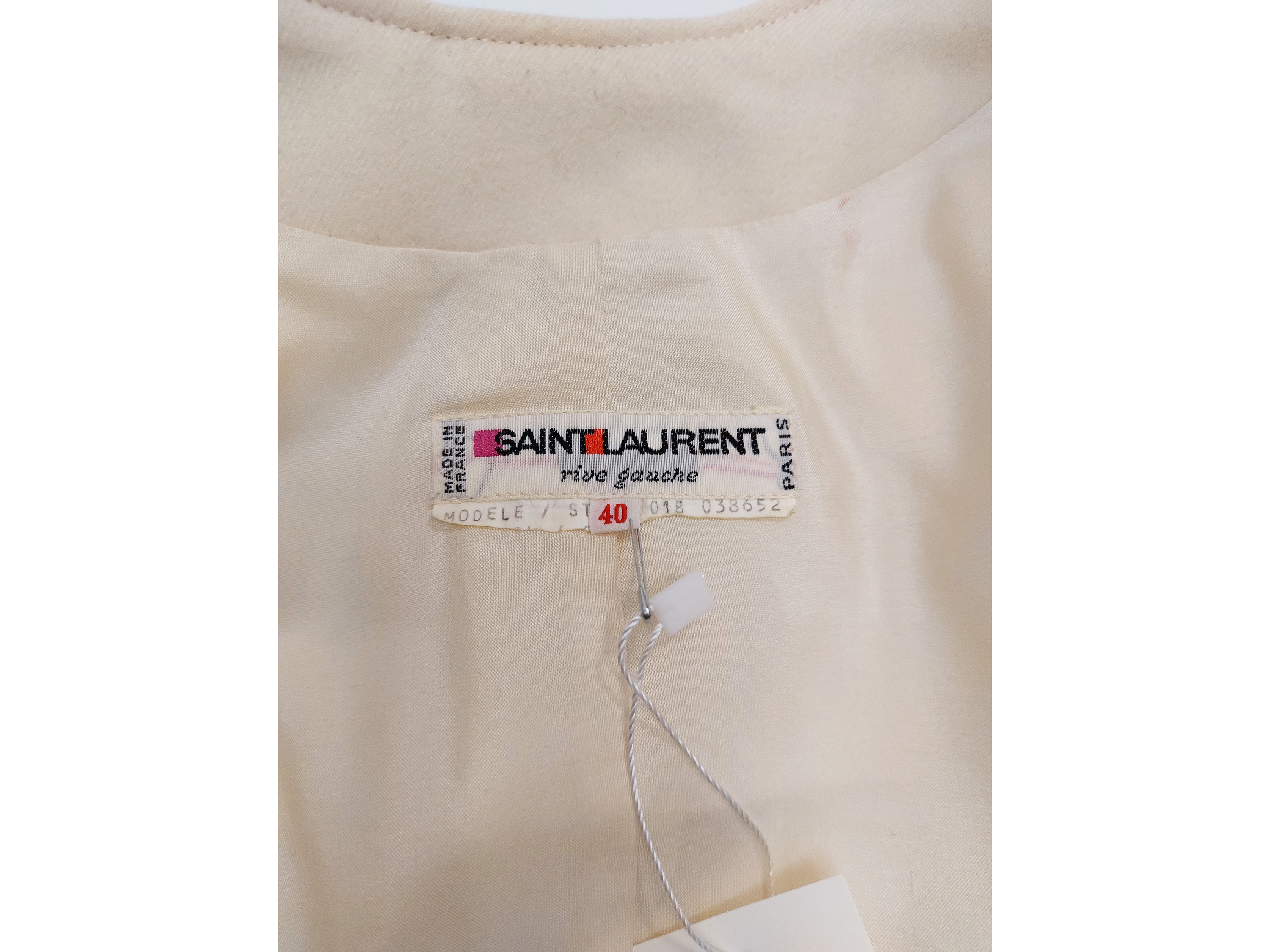 Saint Laurent - Completo in lana color panna