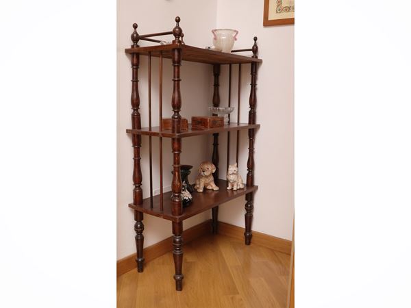 Etagere-bookcase in walnut