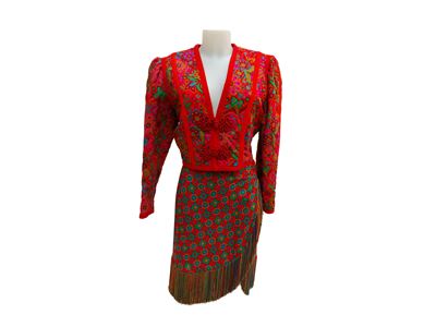 Yves Saint Laurent, Composé giacca e gonna in lana, collezione Autunno/Inverno 1990-1991, taglia ...