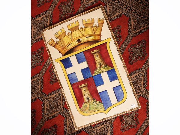 Majolica coat of arms, Molaroni Pesaro