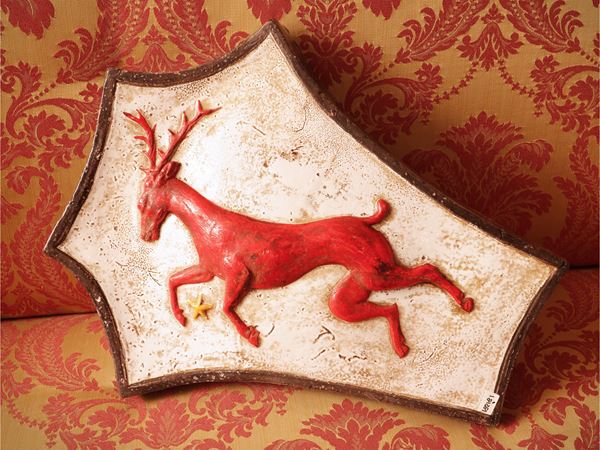 Coat of arms in majolica