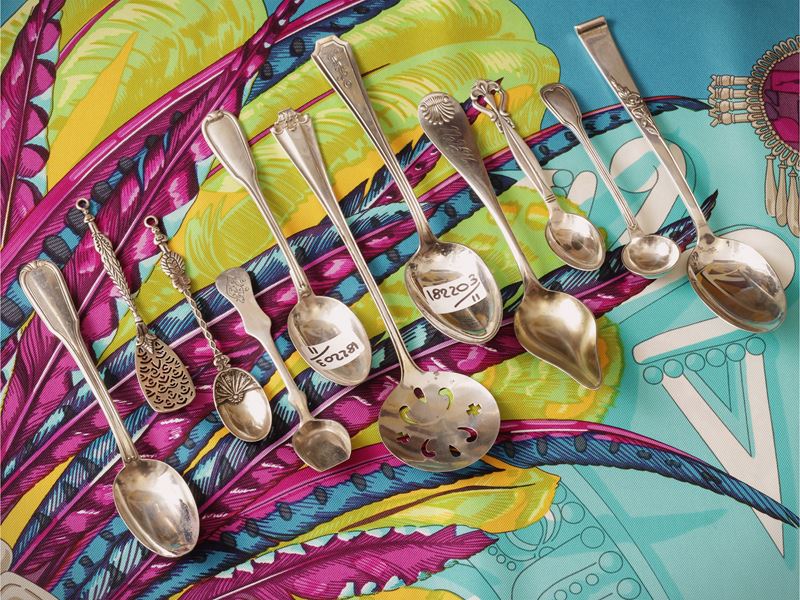 Lotto di cucchiaini in argento