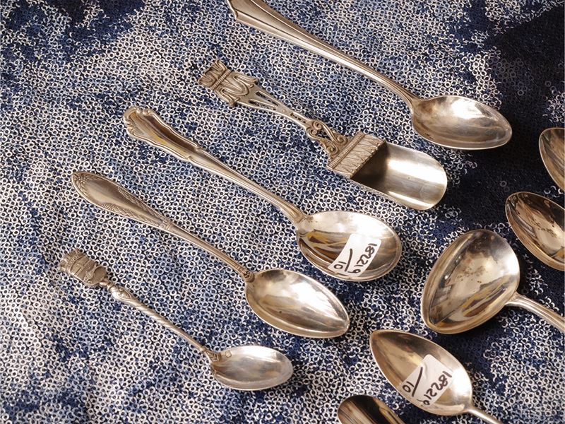 Fantasia di dieci cucchiaini in argento