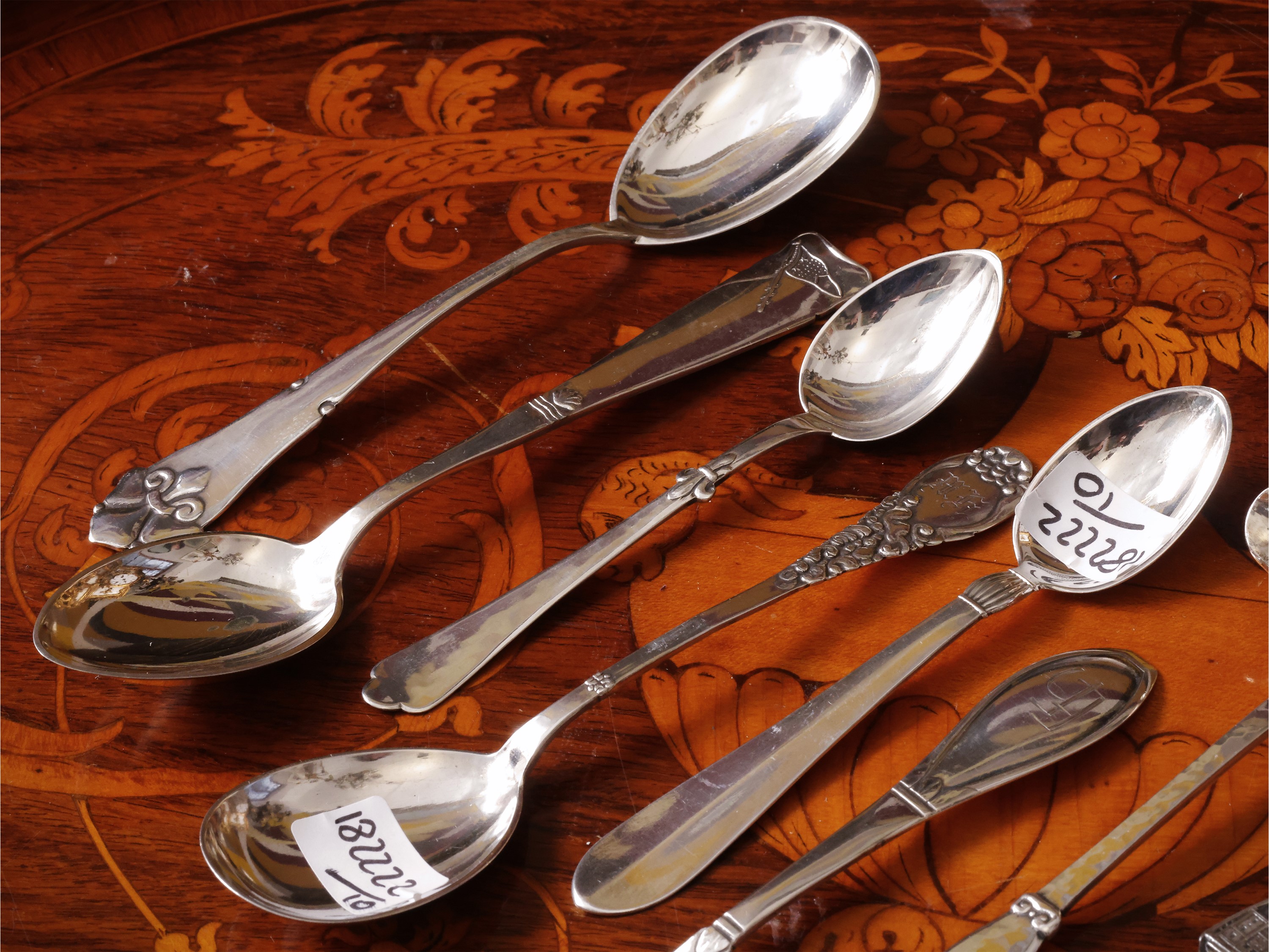 Collezione di cucchiaini danesi in argento