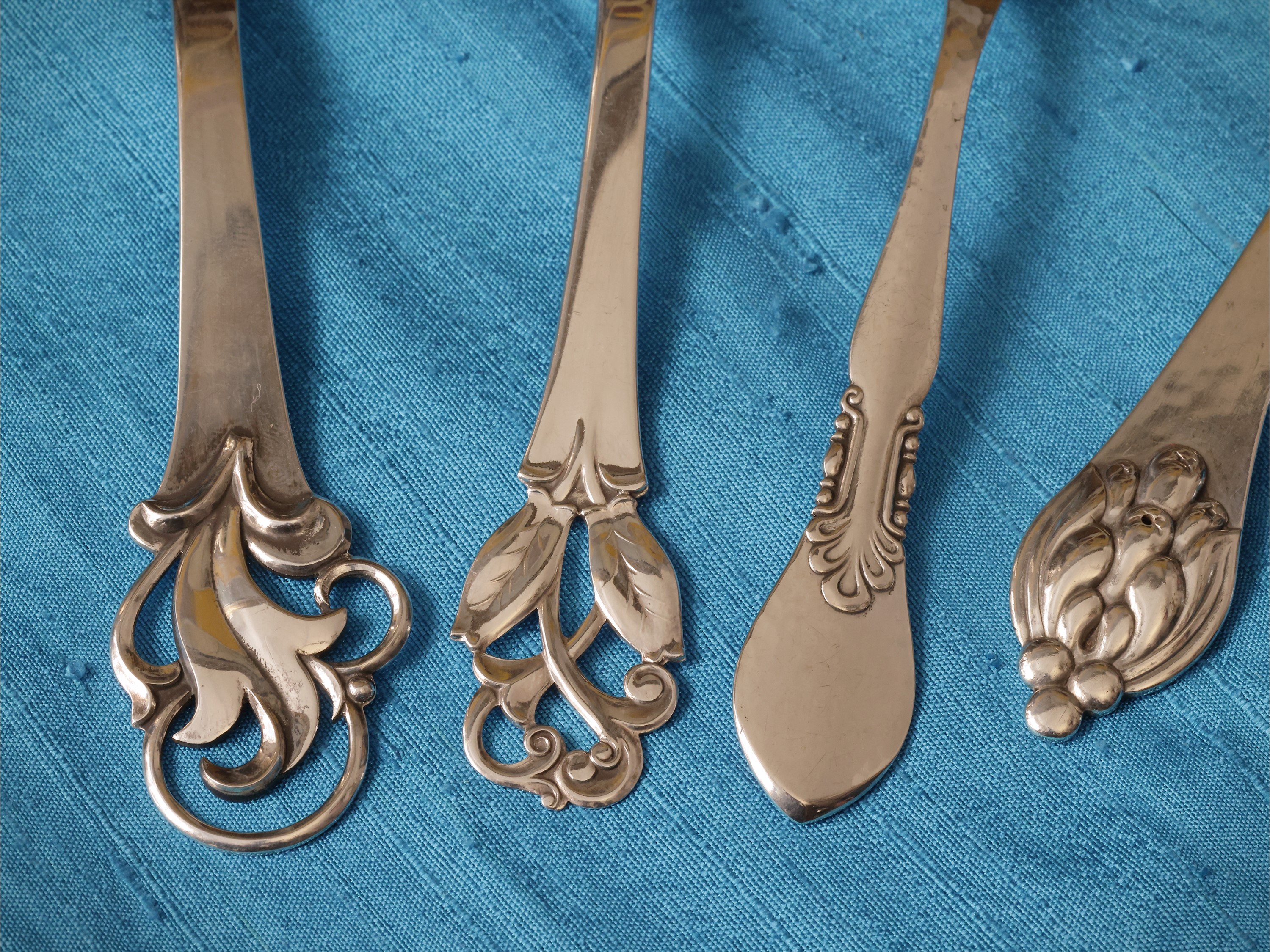 Sei cucchiaini da collezion in argento portoghese