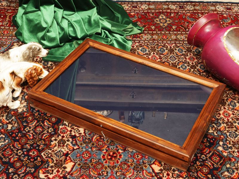 Teca per collezioni in noce