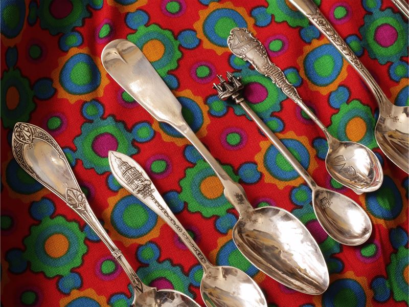 Dieci cucchiaini in argento sterling