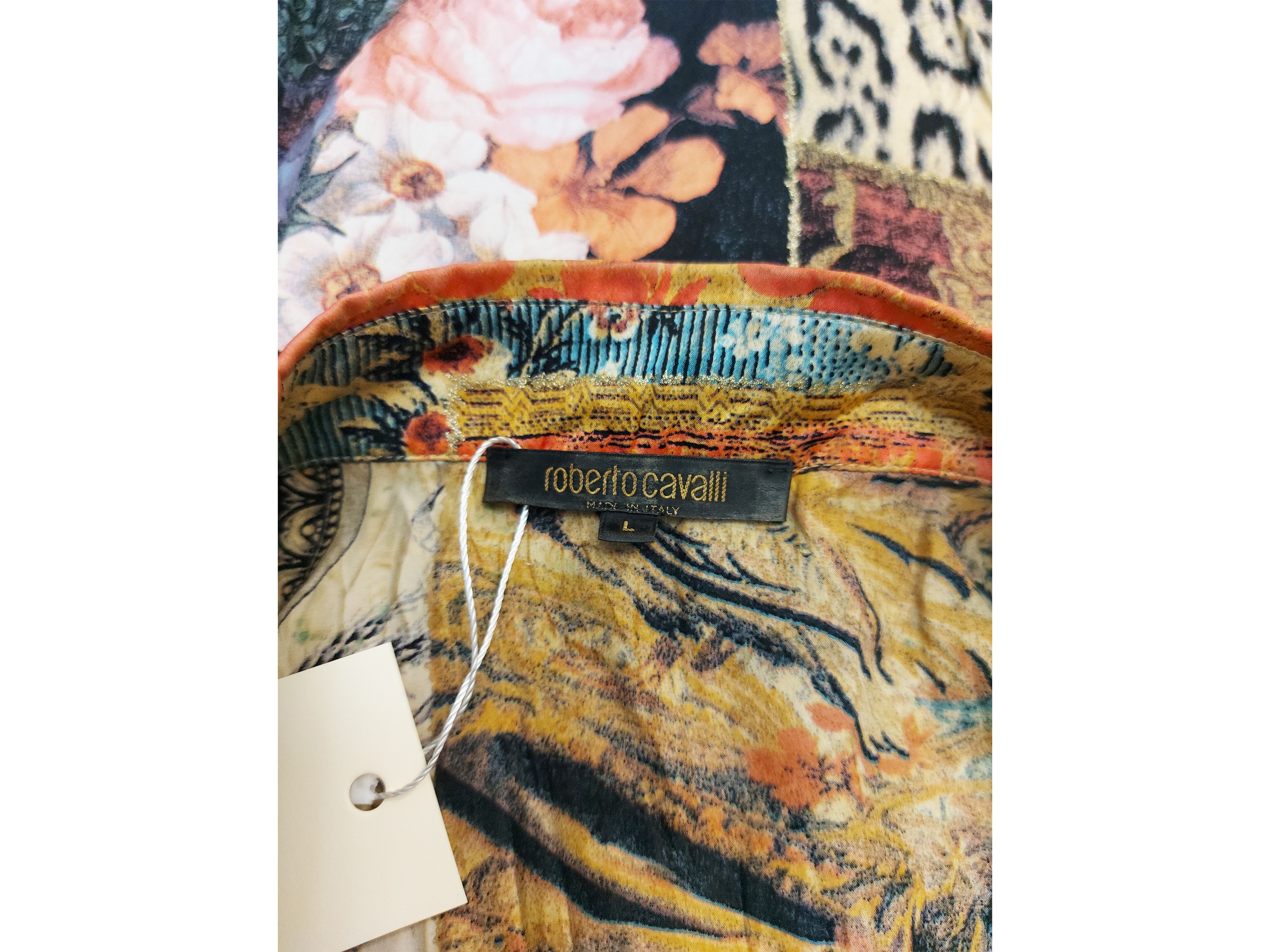 Roberto Cavalli, Completo tre pezzi animalier in seta e cotone