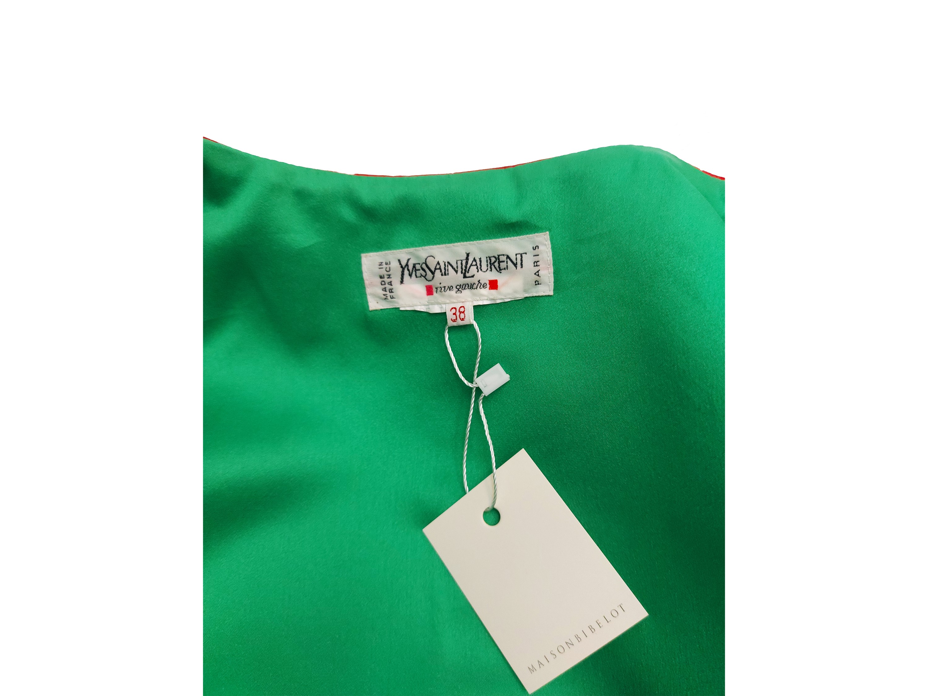 Yves Saint Laurent Rive gauche - Tailleur in raso di seta rossa