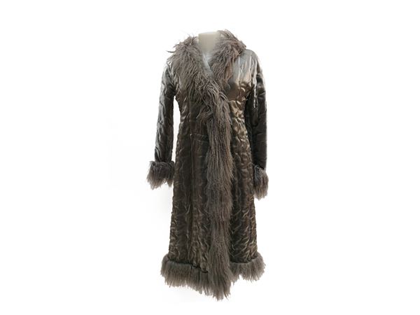 Emporio Armani - Quilted coat with fur