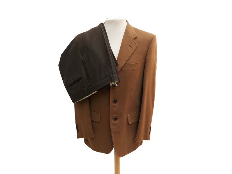 Loro Piana, Giacca monopetto in puro cashmere color biscotto
