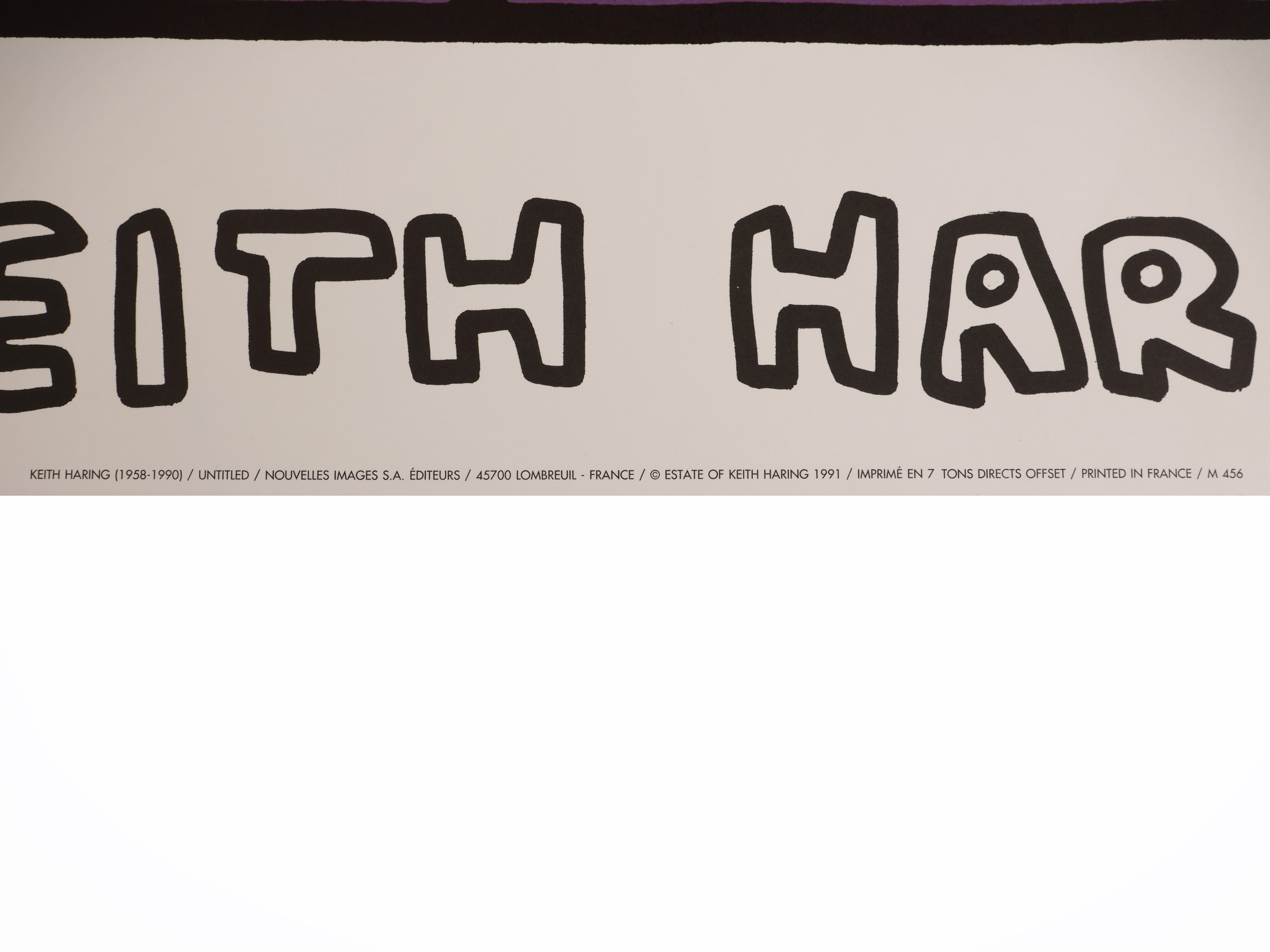 Da Keith Haring - Keith Haring, Untitled, stampa offset su foglio cm 60x80, edizione Nouvelles Im...