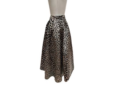 Elisabetta Franchi - Gonna da Sera Animalier in Raso