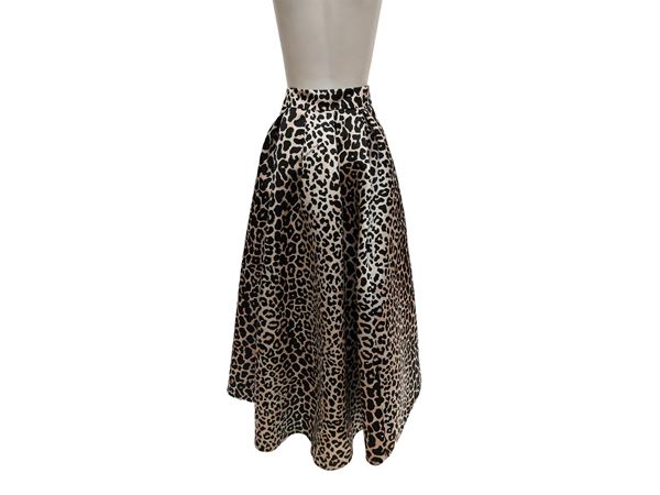 Elisabetta Franchi - Gonna da sera animalier in raso