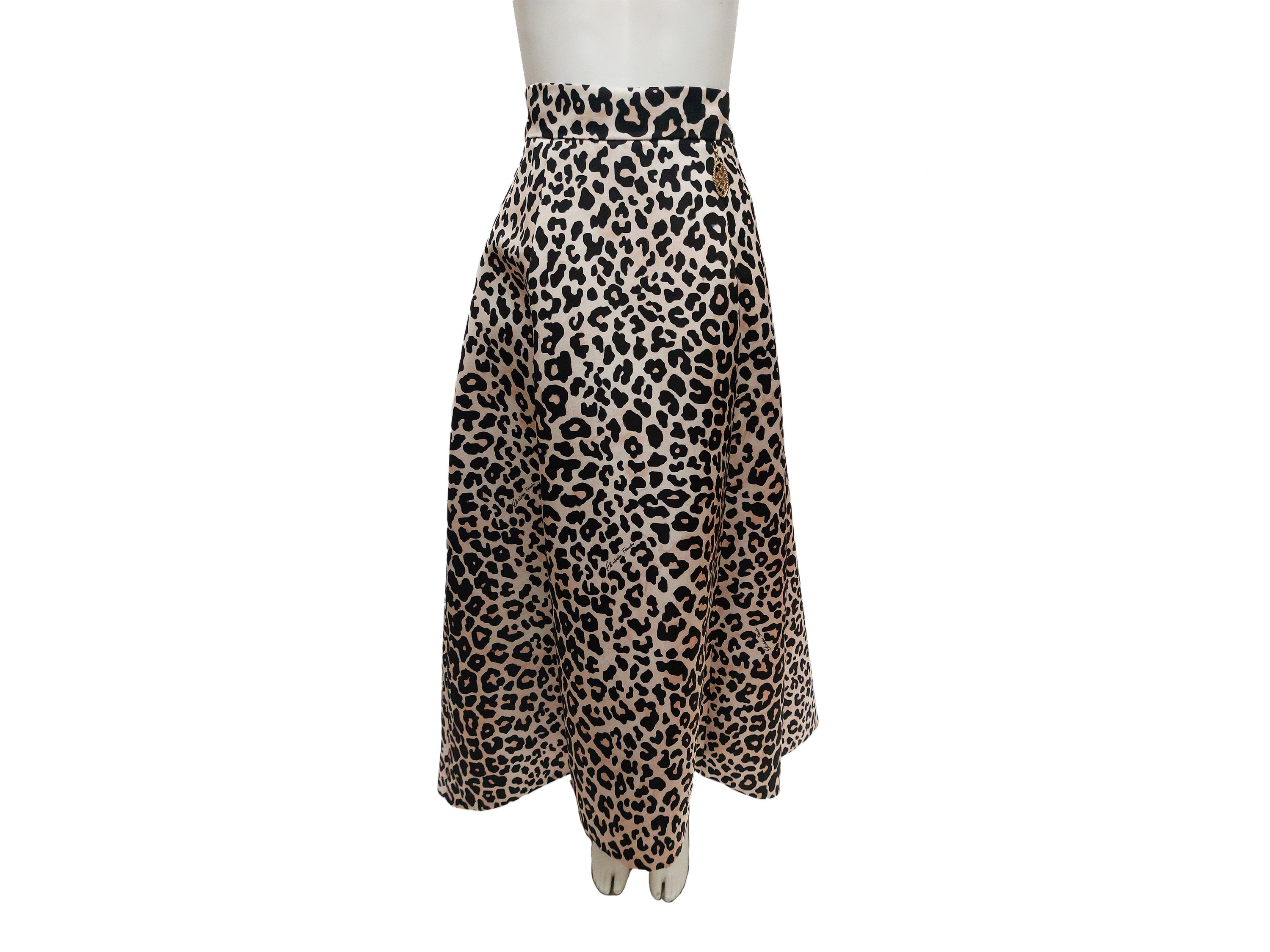 Elisabetta Franchi - Gonna da Sera Animalier in Raso