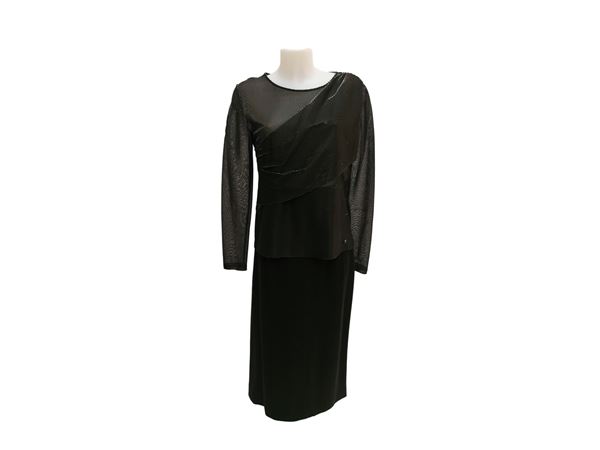 Chanel - Completo da sera in viscosa nera