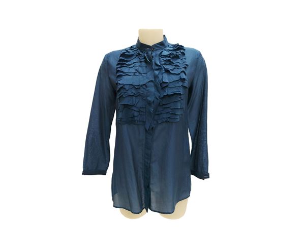 Etro - China blue silk shirt