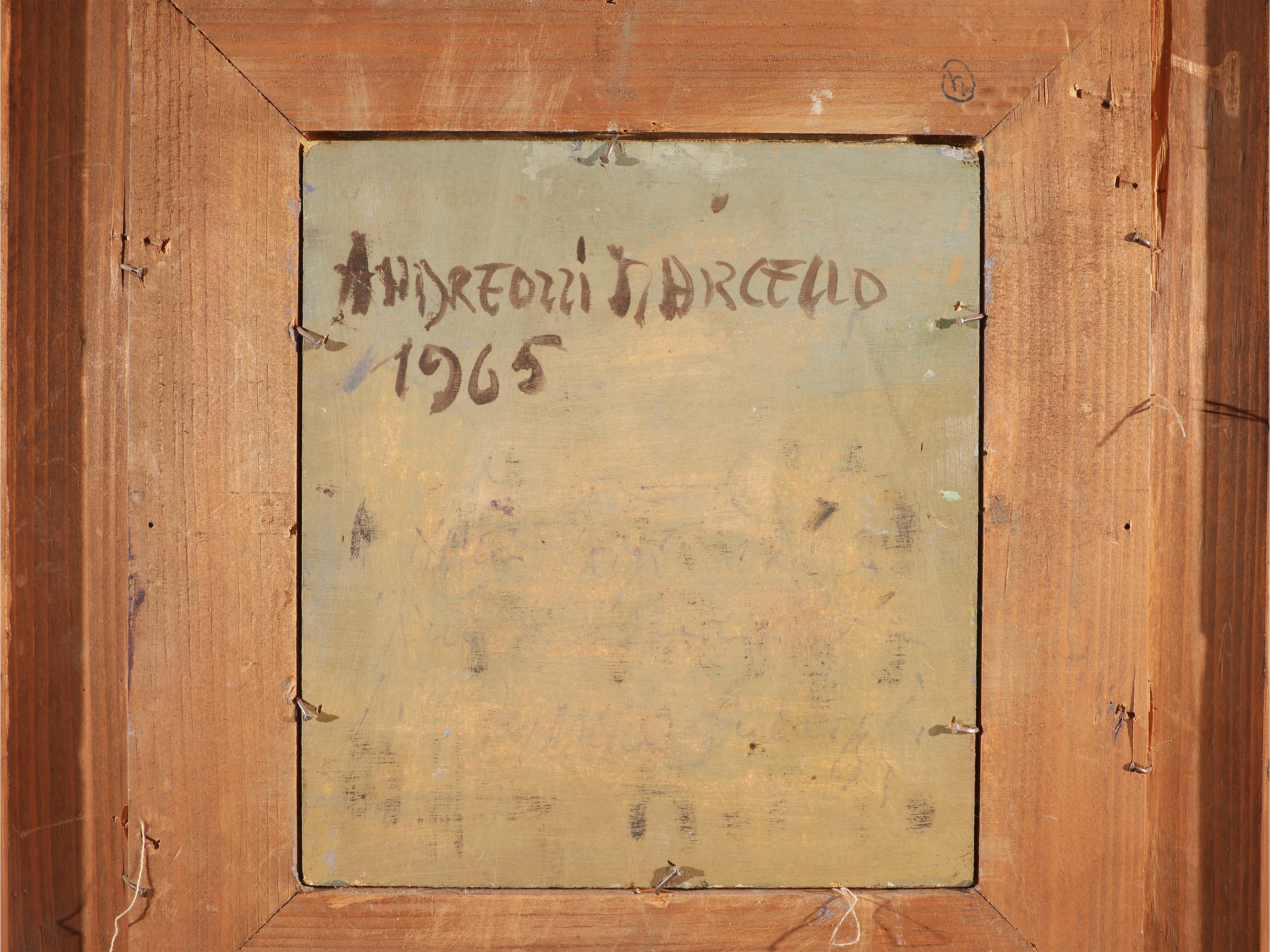 Marcello Andreozzi - Crocifisso (olio su tavoletta, 1965)