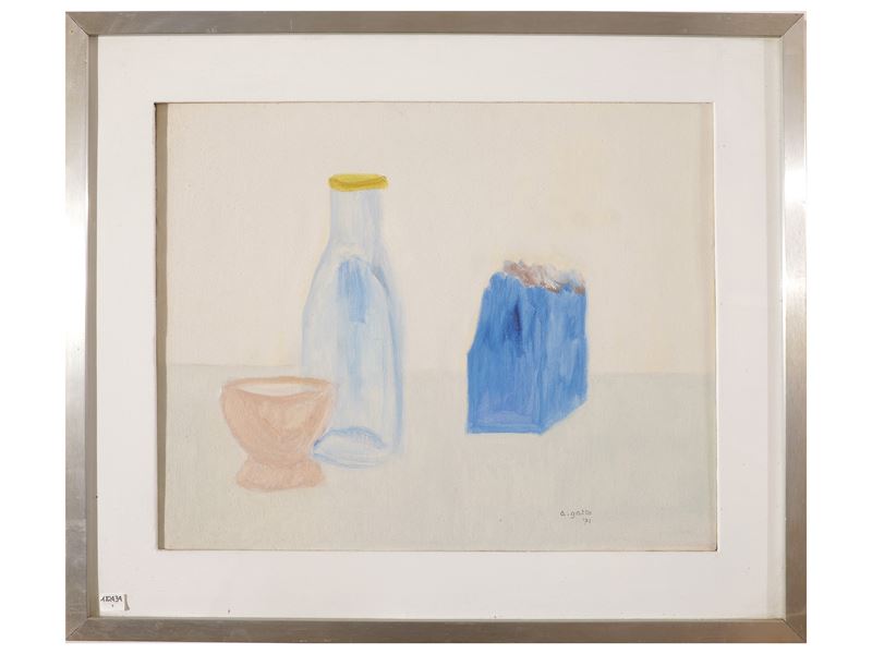 Alfonso Gatto - Natura morta, olio su tela, 1971