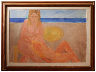 Le amiche, olio su tela, 1974