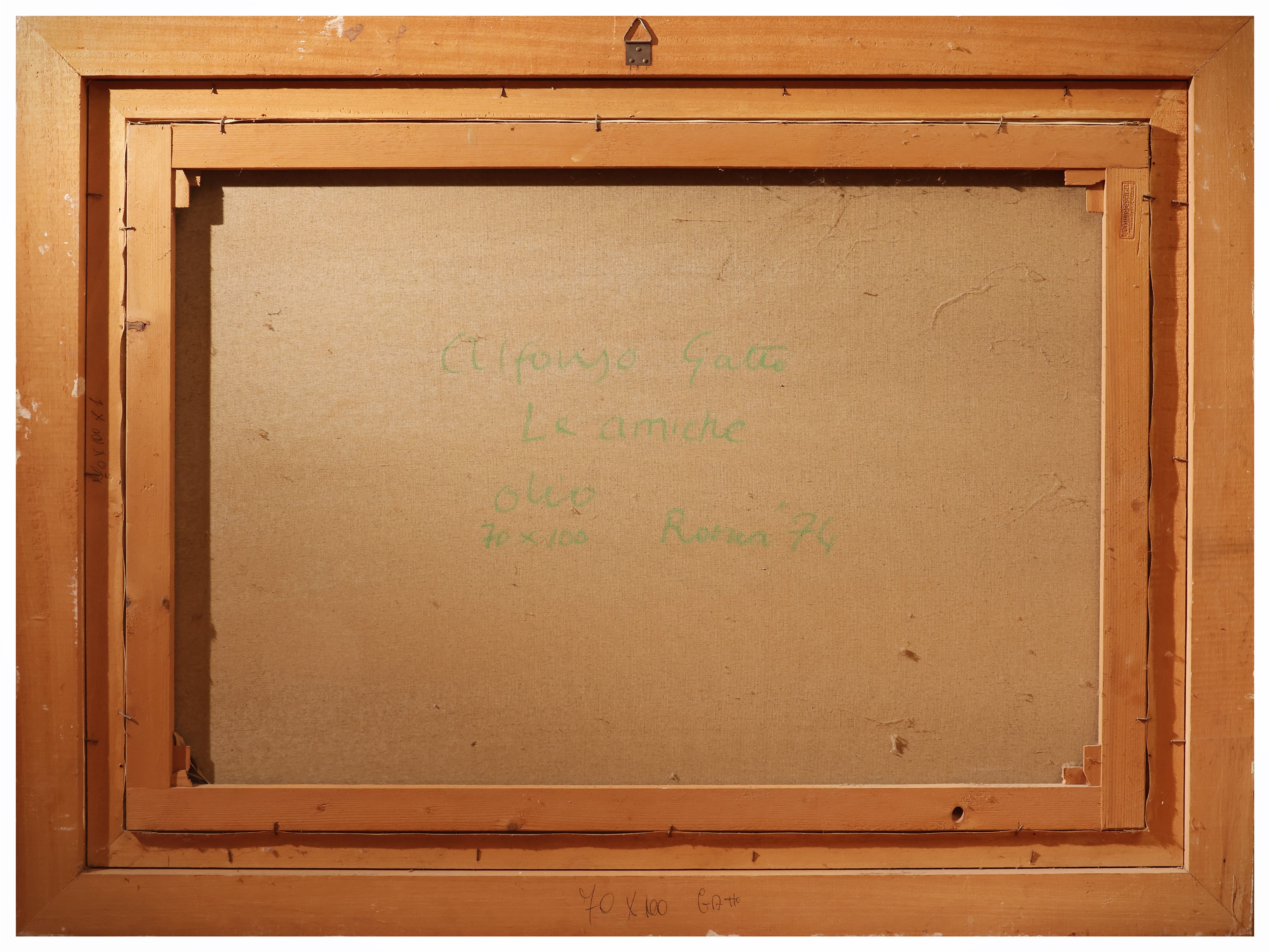 Alfonso Gatto - Le amiche, olio su tela, 1974