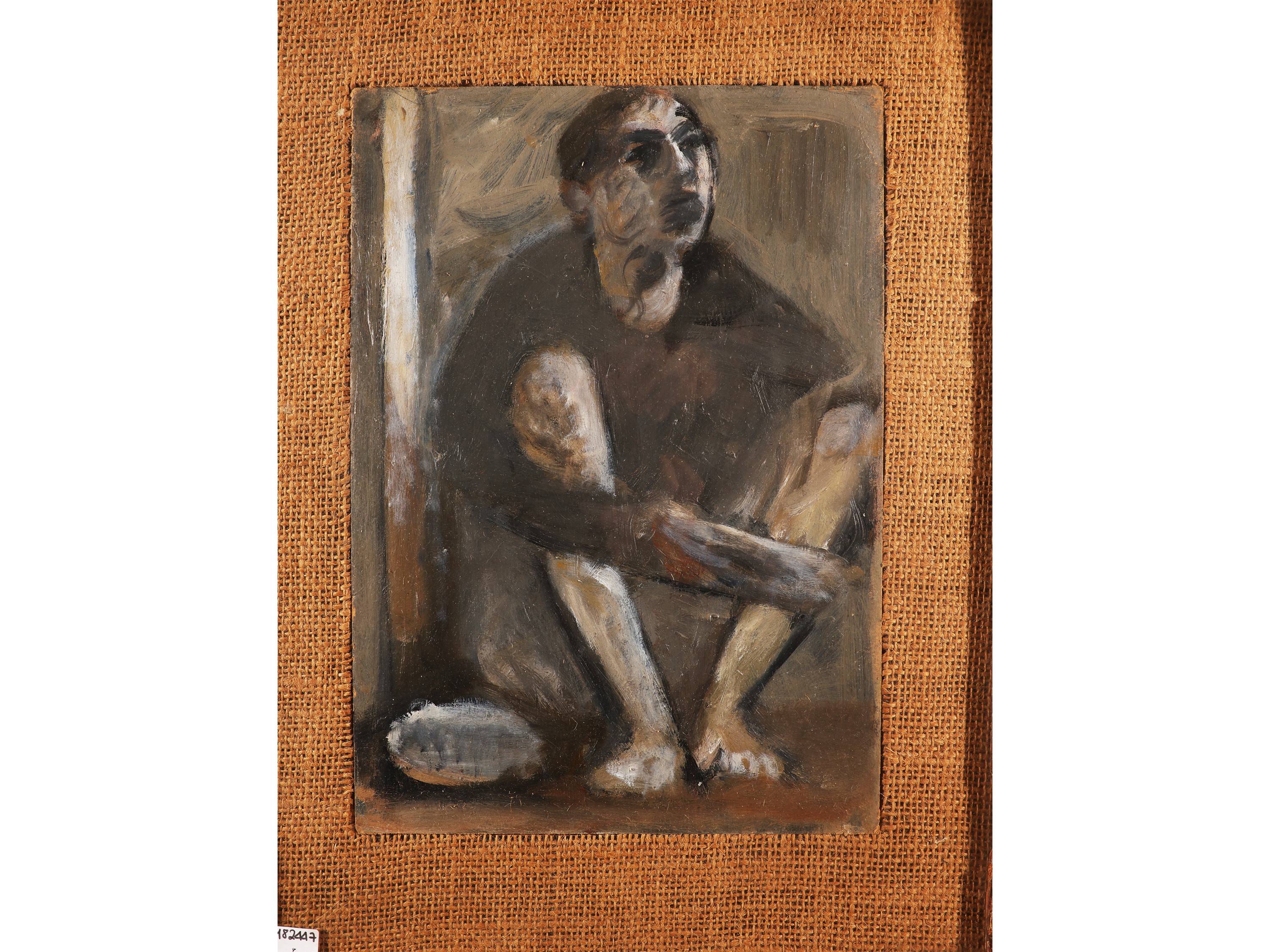 Renato Tassi, Figura seduta, olio su faesite