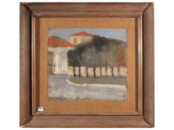 Mario Marcucci - Alberi della stazione Viareggio 1946