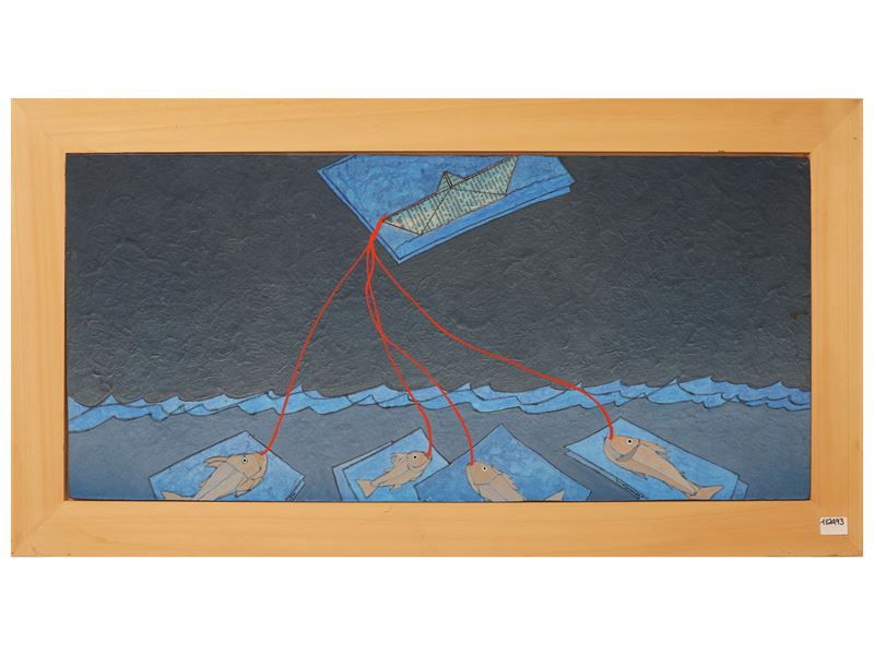 Composizione con pesci 1990