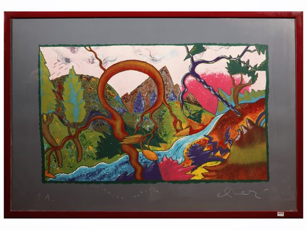 Luca Alinari : Paesaggio  - Asta Grafica da collezione - Maison Bibelot - Casa d'Aste Firenze - Milano