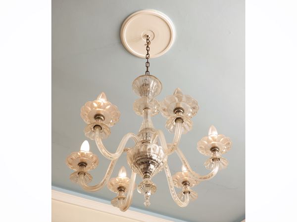 Murano blown glass chandelier