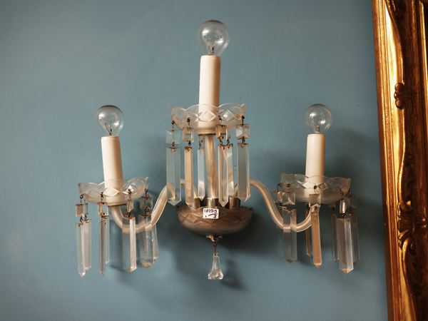 Series of three Murano blown glass appliques