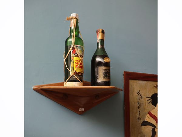 Pair of beech shelves