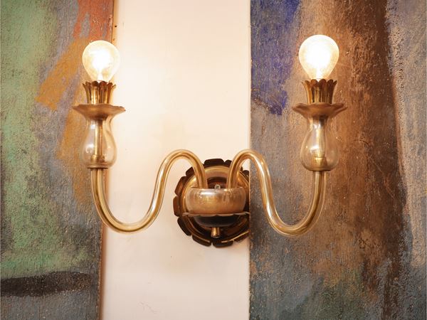 Series of five Murano blown glass appliques