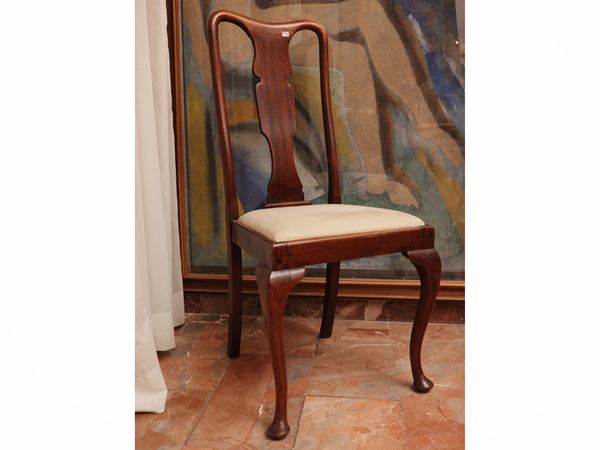 Series of four chairs in walnut and other essences  - Auction Florentine Style - Maison Bibelot - Casa d'Aste Firenze - Milano