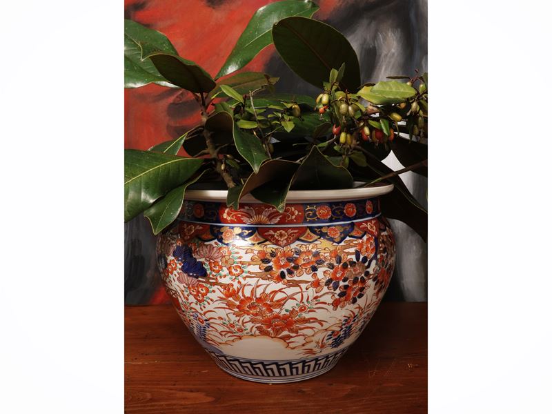 Cachepot in porcellana Imari, Giappone, XIX/XX secolo