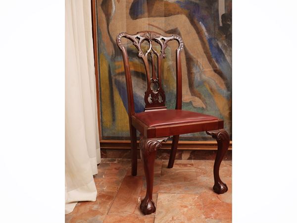 Set of six in mahogany
