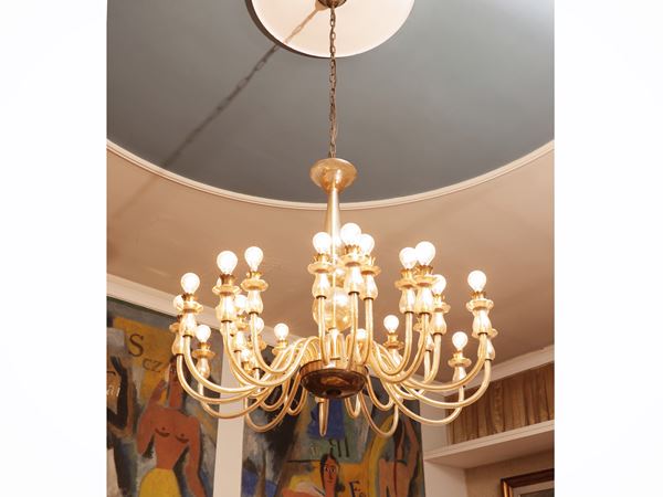 Large Murano blown glass chandelier