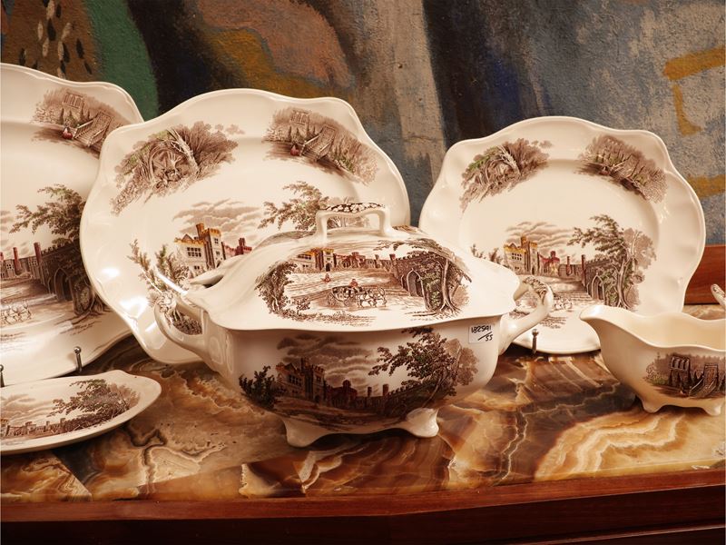 Servizio di Piatti in Terraglia Inglese, Decoro Haddon Hall, Johnson Bros